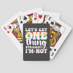 LGBT Pride Gay Lets krijgen één ding rechtstreeks  Pokerkaarten