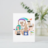 LGBT+Pride. GAY-liefde. Regenboogvlag. Briefkaart (Staand voorkant)