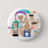 LGBT+Pride. GAY-liefde. Regenboogvlag. Ronde Button 5,7 Cm (Voorkant)