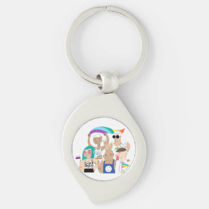 LGBT+Pride. GAY-liefde. Regenboogvlag. Sleutelhanger