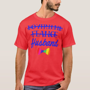 Lgbt Pride Gay Verlovingsfeest Boyfriend Verloving T-shirt