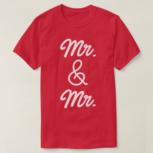 Lgbt Pride Gay Verlovingsfeest Mr En Mr T-shirt (Design voorkant)