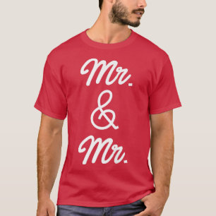 Lgbt Pride Gay vrijgezellenfeest meneer en meneer T-shirt