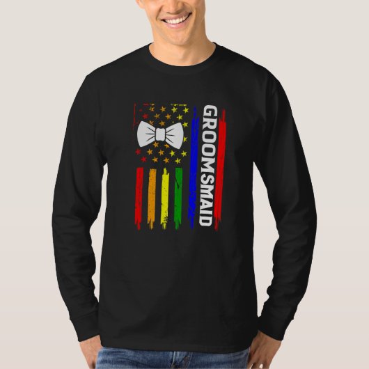 Lgbt Pride Gay vrijgezellenfeest Verloving T-shirt (Voorkant)