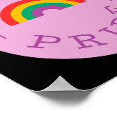 LGBT-Pride. Gelukkig trots. Homogene liefde. Poster (Hoek)