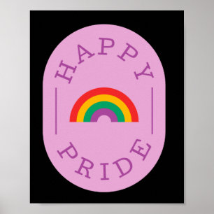 LGBT-Pride. Gelukkig trots. Homogene liefde. Poster