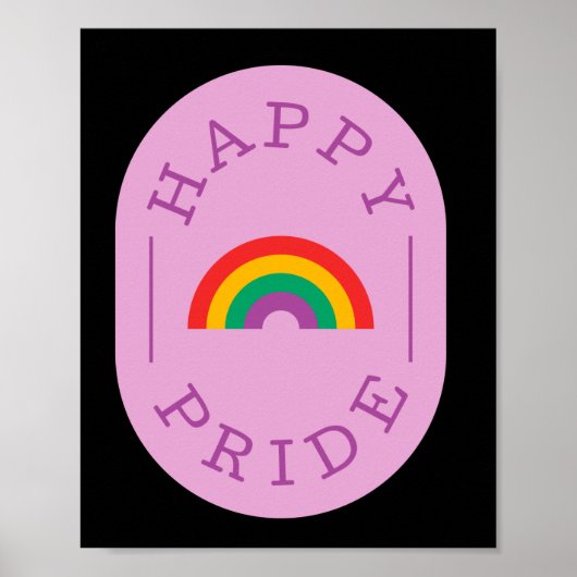LGBT-Pride. Gelukkig trots. Homogene liefde. Poster (Voorkant)