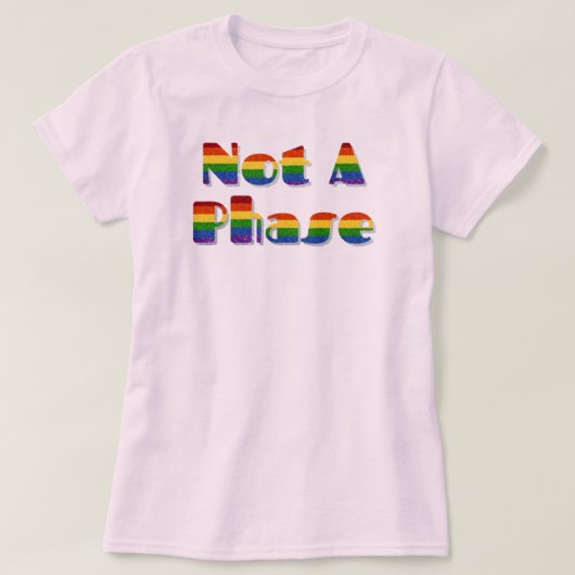 LGBT Pride Glitter is geen fase T-shirt (Design voorkant)