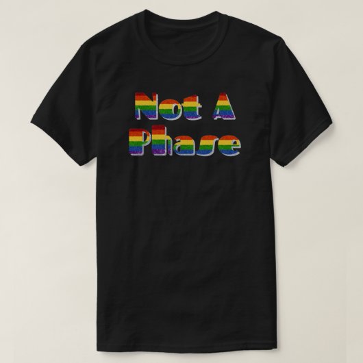 LGBT Pride Glitter is geen fase T-shirt (Design voorkant)
