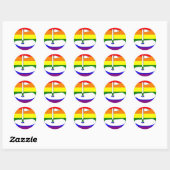 LGBT Pride Golfavontuur Ronde Sticker (Vel)
