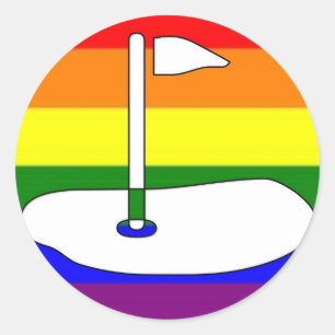 LGBT Pride Golfavontuur Ronde Sticker