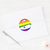 LGBT Pride Golfavontuur Ronde Sticker (Envelop)