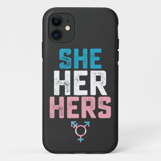 LGBT Pride haar haar transgenderspronouns Case-Mate iPhone Case (Achterkant)