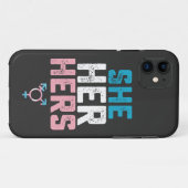LGBT Pride haar haar transgenderspronouns Case-Mate iPhone Case (Achterkant (horizontaal))