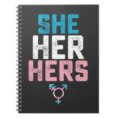 LGBT Pride haar haar transgenderspronouns Notitieboek (Voorkant)