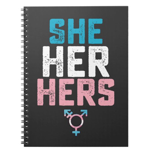 LGBT Pride haar haar transgenderspronouns Notitieboek (Voorkant)