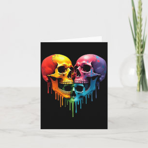 Lgbt Pride Halloween Horror Skelet Schedel Regenbo Kaart