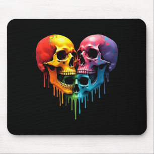Lgbt Pride Halloween Horror Skelet Schedel Regenbo Muismat
