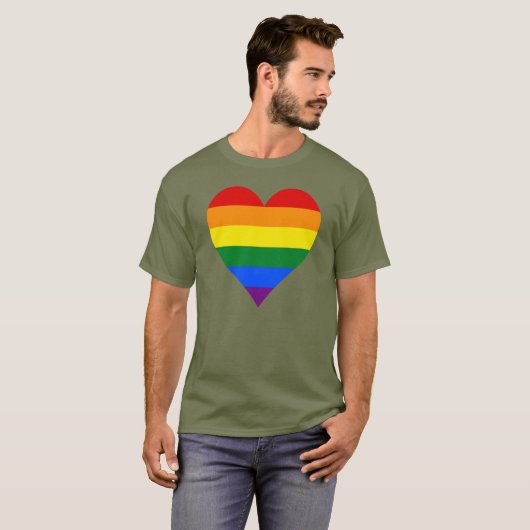 LGBT-pride-hart T-shirt (Voorkant volledig)