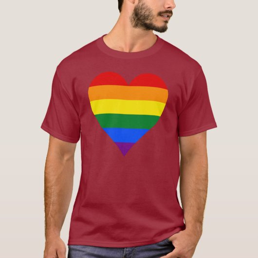 LGBT-pride-hart T-shirt (Voorkant)