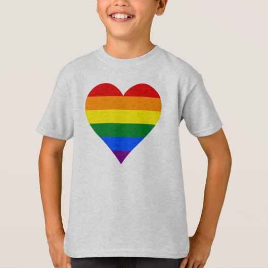 LGBT-pride-hart T-shirt (Voorkant)