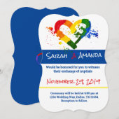 LGBT Pride Hart Trouwkaart Kaart (Voorkant / Achterkant)