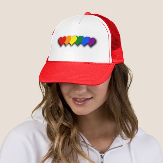 LGBT pride-hart Trucker Hat Trucker Pet (In situ)