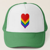 LGBT pride-hart Trucker Hat Trucker Pet (Voorkant)