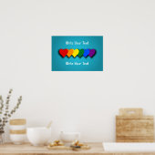 LGBT pride harten Poster (Keuken)