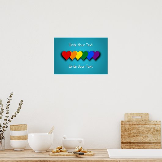 LGBT pride harten Poster (Keuken)