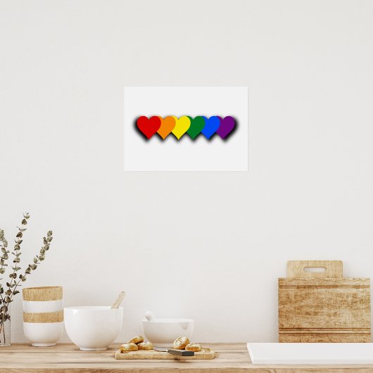 LGBT pride harten Poster (Keuken)