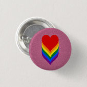 LGBT pride harten roze knop Ronde Button 3,2 Cm (Voorkant /achterkant)