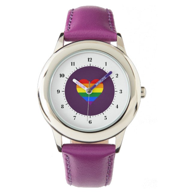 LGBT-pride-harthorloge Horloge (Voorkant)