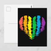 LGBT+pride. Hartregenboog. Briefkaart (Voorkant / Achterkant)