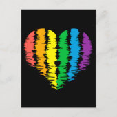 LGBT+pride. Hartregenboog. Briefkaart (Voorkant)