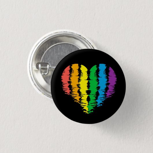 LGBT+pride. Hartregenboog. Button (Voorkant /achterkant)