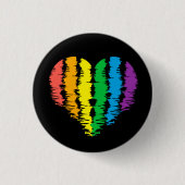 LGBT+pride. Hartregenboog. Button (Voorkant)