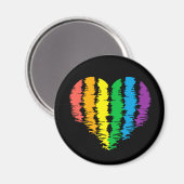 LGBT+pride. Hartregenboog. Button Magneet (Voorkant / Achterkant)