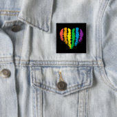 LGBT+pride. Hartregenboog. Button Magnet (In situ)