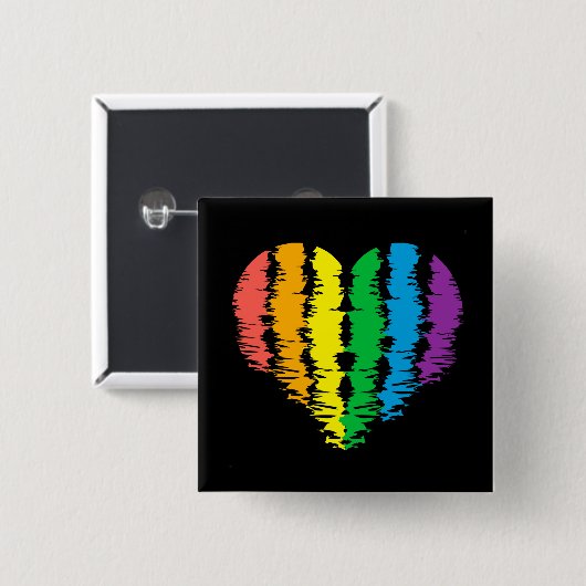 LGBT+pride. Hartregenboog. Button Magnet (Voorkant /achterkant)