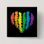 LGBT+pride. Hartregenboog. Button Magnet (Voorkant)