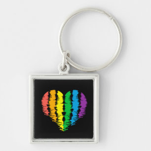 LGBT+pride. Hartregenboog. Sleutelhanger