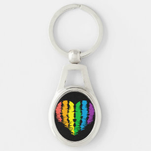 LGBT+pride. Hartregenboog. Sleutelhanger