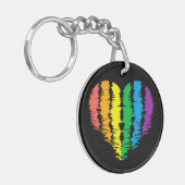 LGBT+pride. Hartregenboog. Sleutelhanger (Voorkant Links)