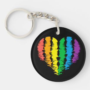 LGBT+pride. Hartregenboog. Sleutelhanger
