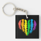 LGBT+pride. Hartregenboog. Sleutelhanger (voorkant)