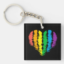 LGBT+pride. Hartregenboog. Sleutelhanger