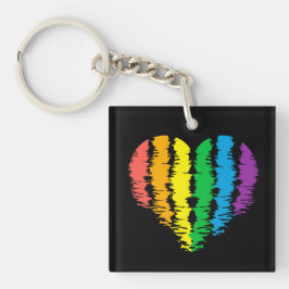 LGBT+pride. Hartregenboog. Sleutelhanger