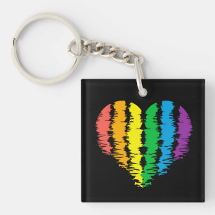 LGBT+pride. Hartregenboog. Sleutelhanger