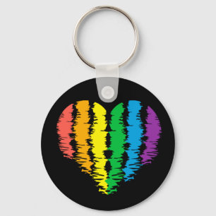 LGBT+pride. Hartregenboog. Sleutelhanger